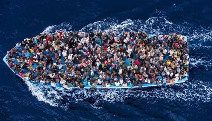 Syrian refugees on one of many boats trying to enter Europe.