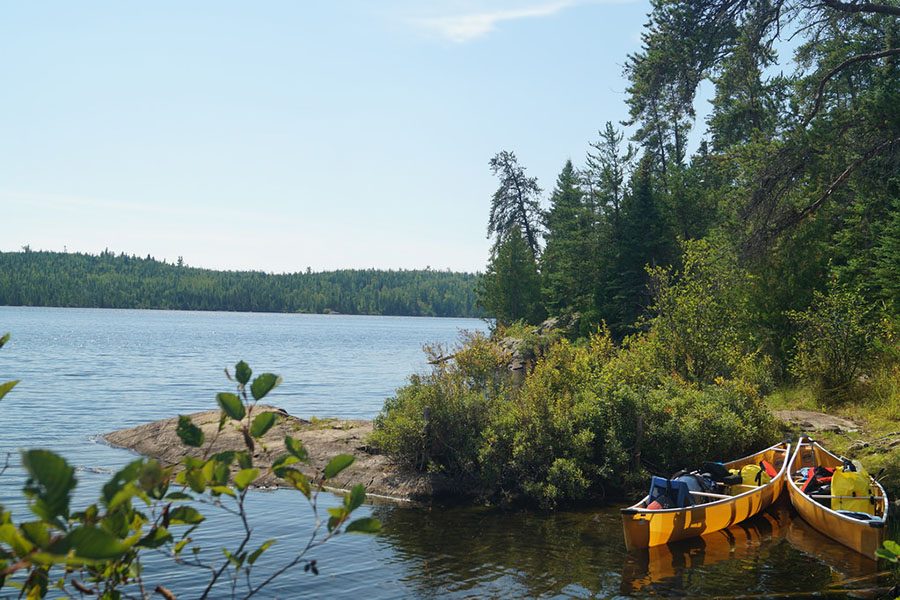 Two canoes located in the Boundary Water Canoe Area