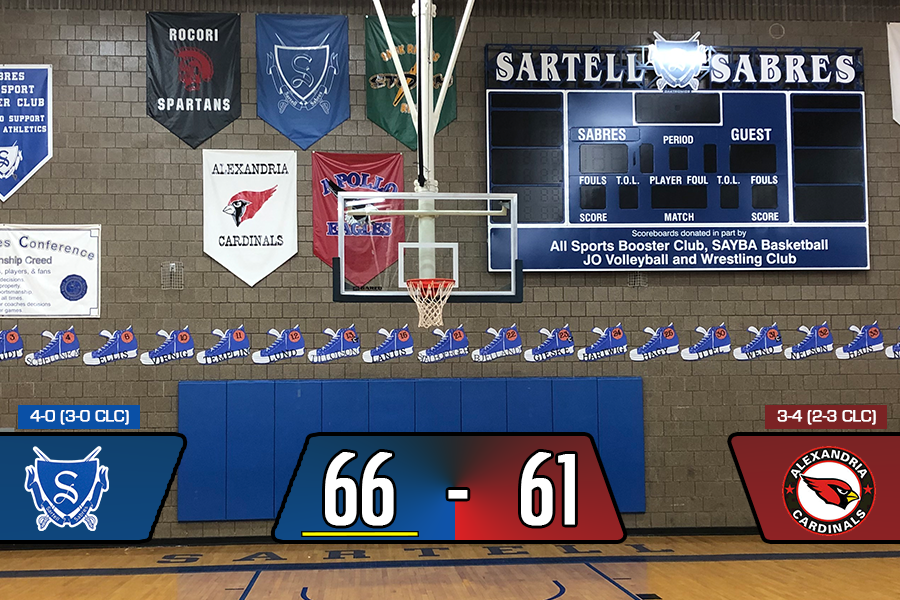 Sartell Boys Basketball team took on the Alexandria Cardinals on Tuesday, December 18.
