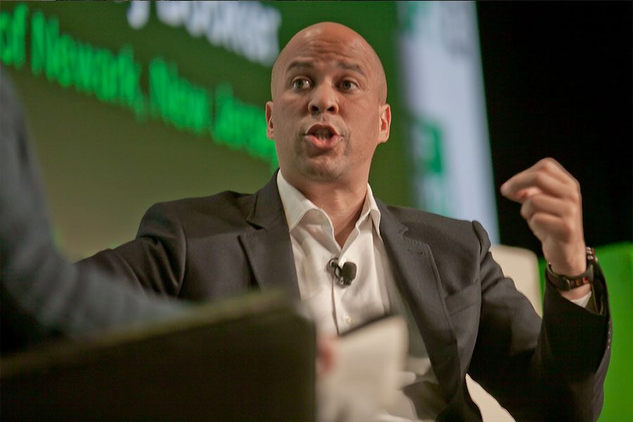 Cory Booker getting everyone pumped up for the future.