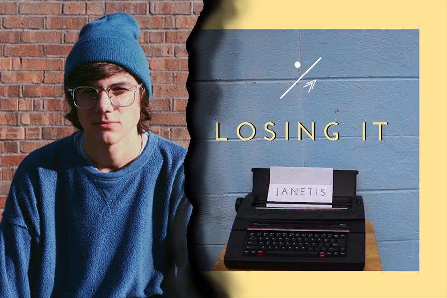 Alex Janetis and the cover of his new EP Losing It