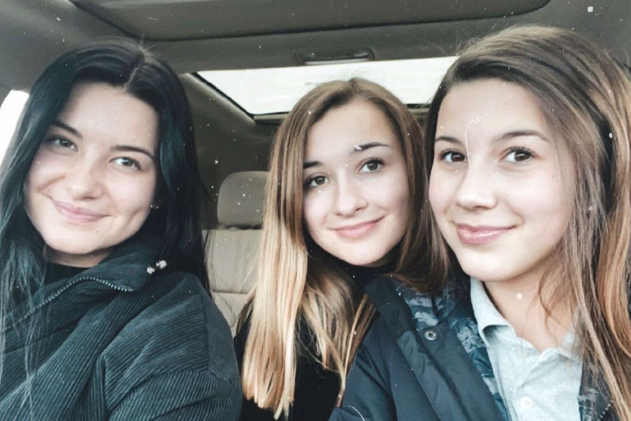 Grace and her two older sisters, Emma and Hanna after spending the day together in Duluth. 