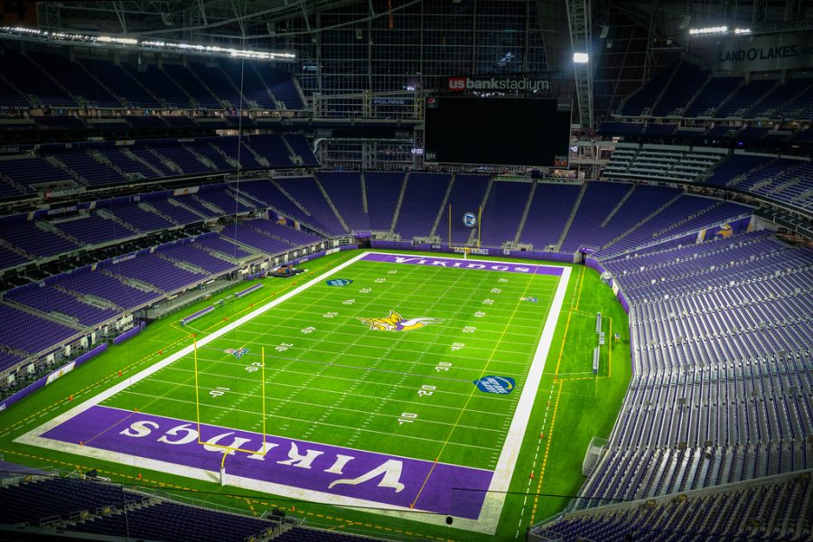 US Bank Stadium is the home field of the Minnesota Vikings.