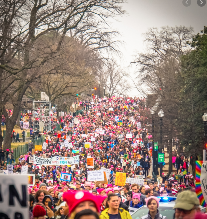 Men and women riot for womens reproductive rights