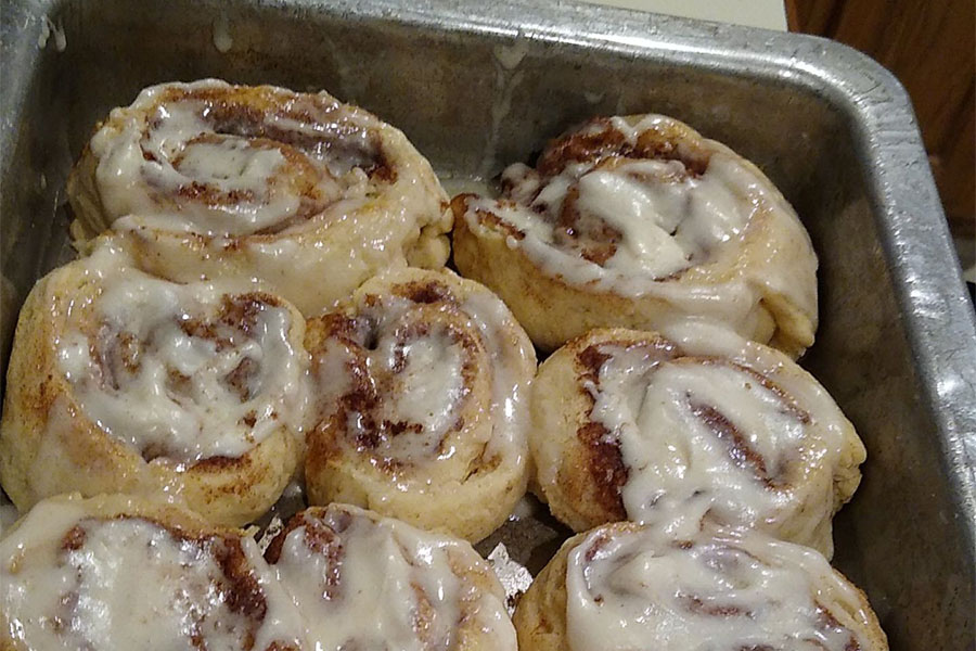 My gluten free cinnamon rolls that tasted some what good.