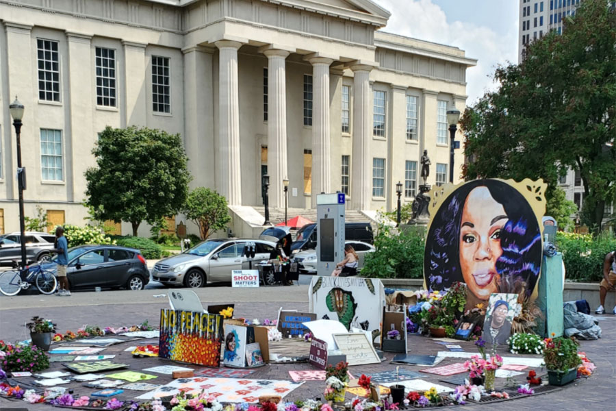 Breonna Taylor has a memorial dedicated to her in Louisville, Kentucky.