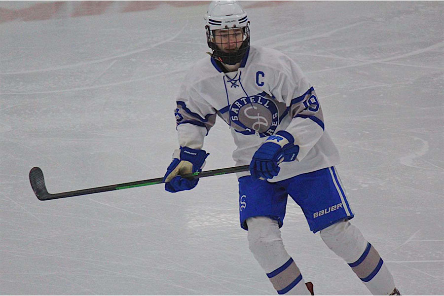 Senior Michael Webster has been playing hockey for as long as he can remember.  