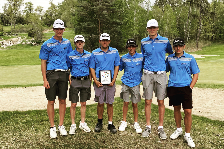 2021 boys golf after taking three in the conference meet.