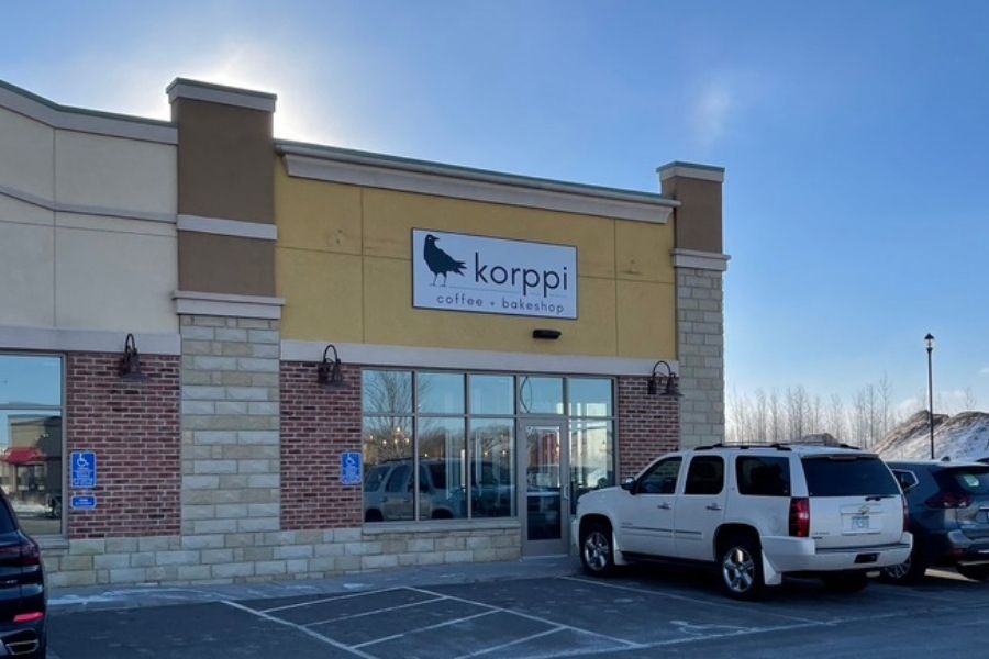 Local coffeeshop, Korppi coffee and bakeshop, in Sartell, Minnesota.