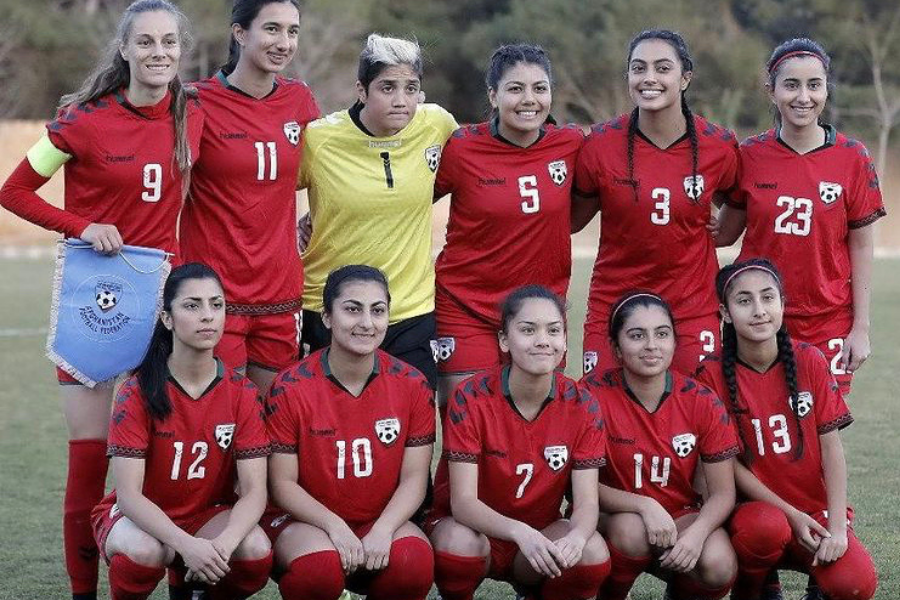 The brave women of Afghanistans exiled womens football team together.