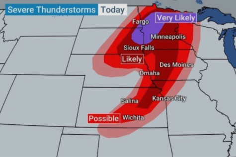 Severe thunderstorms are were very likely throughout a large portion of the midwest on Memorial Day weekend.