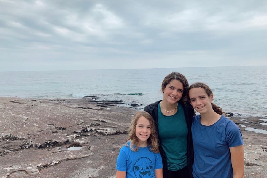Pictured left to right - Liz, Maddie, and Paige in Grand Marais, MN.