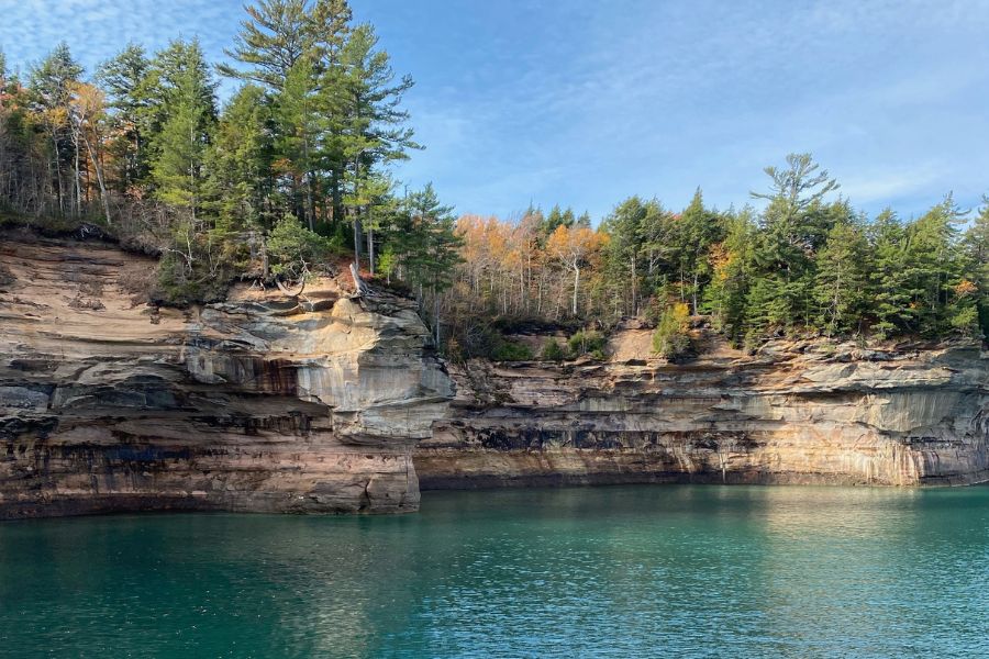 The rock layers at Pictured Rocks show how long they have actually been there. 