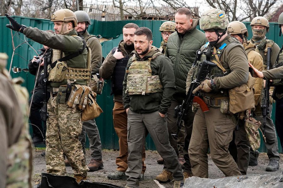 President Zelenskyy visiting the frontlines in Ukraine 