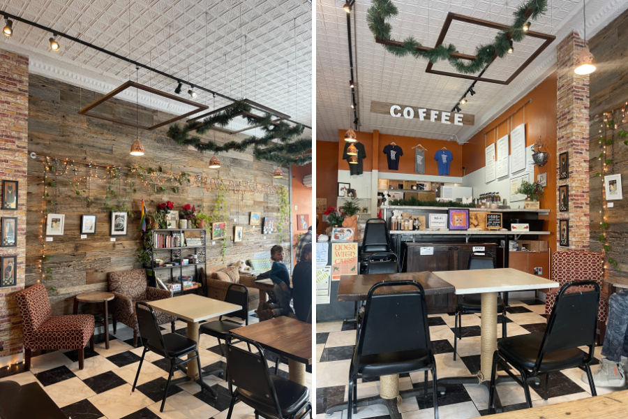 These two pictures are the beautiful inside of The Cafe Meow 