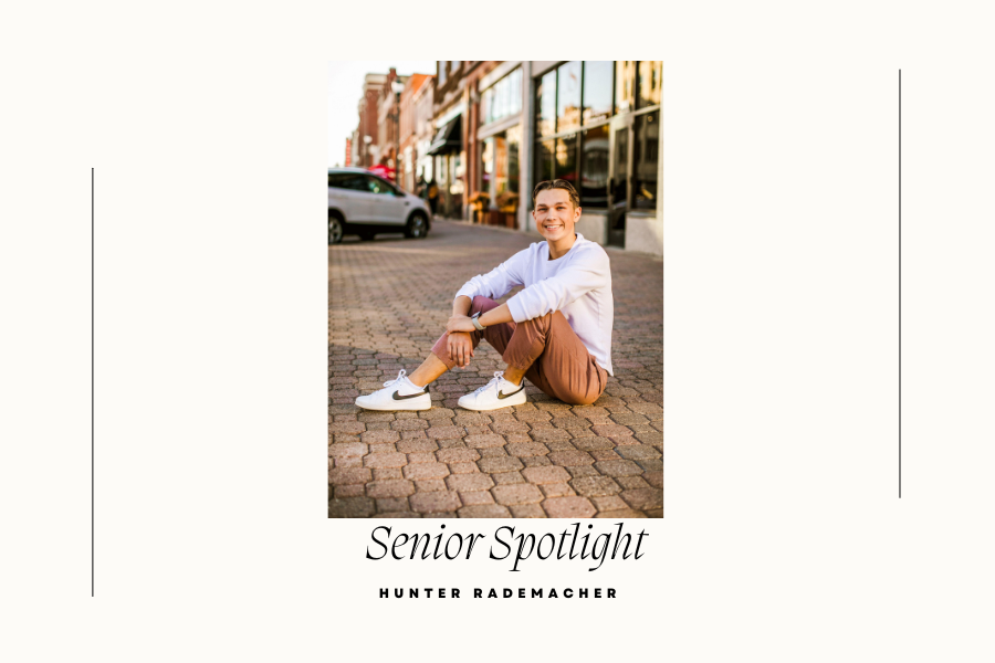 This weeks new senior spotlight is Hunter Rademacher. Him posing for his senior pictures
