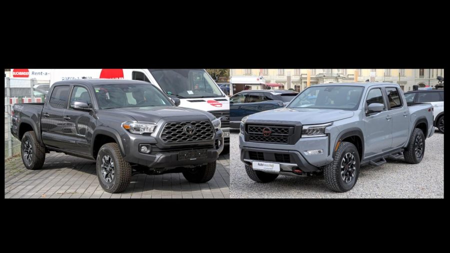Side-by-Side+of+the+2022+Toyota+Tacoma+and+the+2022+Nissan+Frontier.