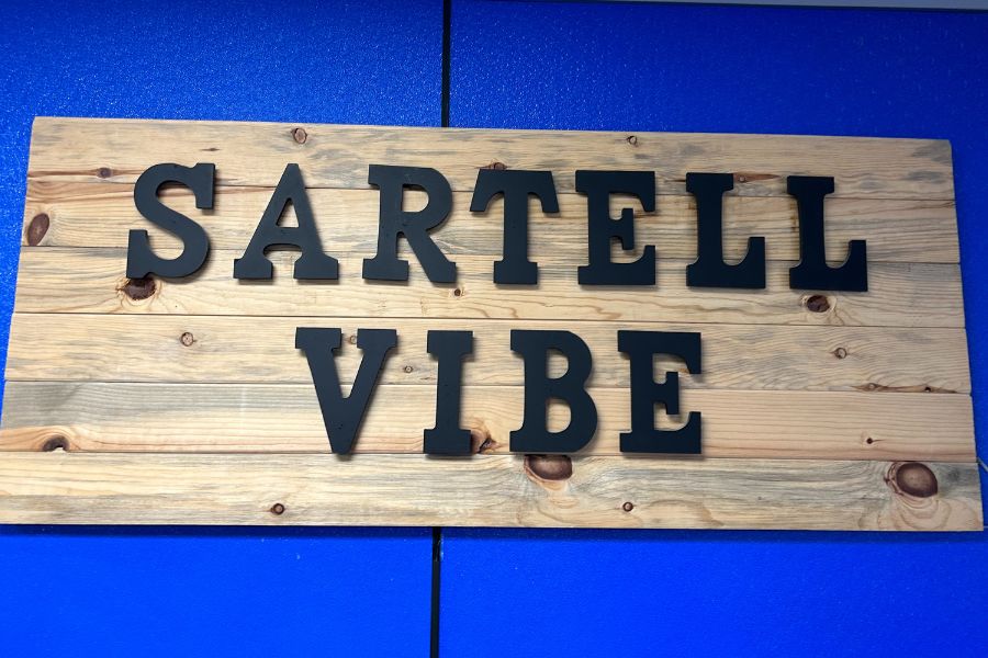 Sartell Vibes sign that you will see when you are ordering 