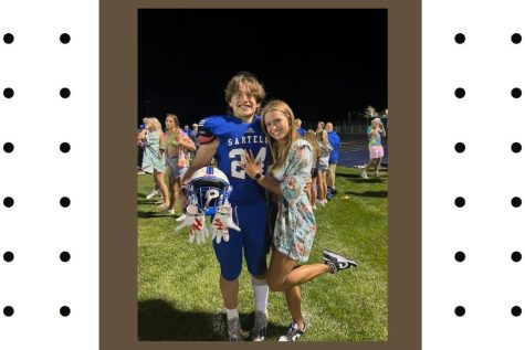 Andrew and Lainey after Friday Night Lights on Hawaiian Day. 