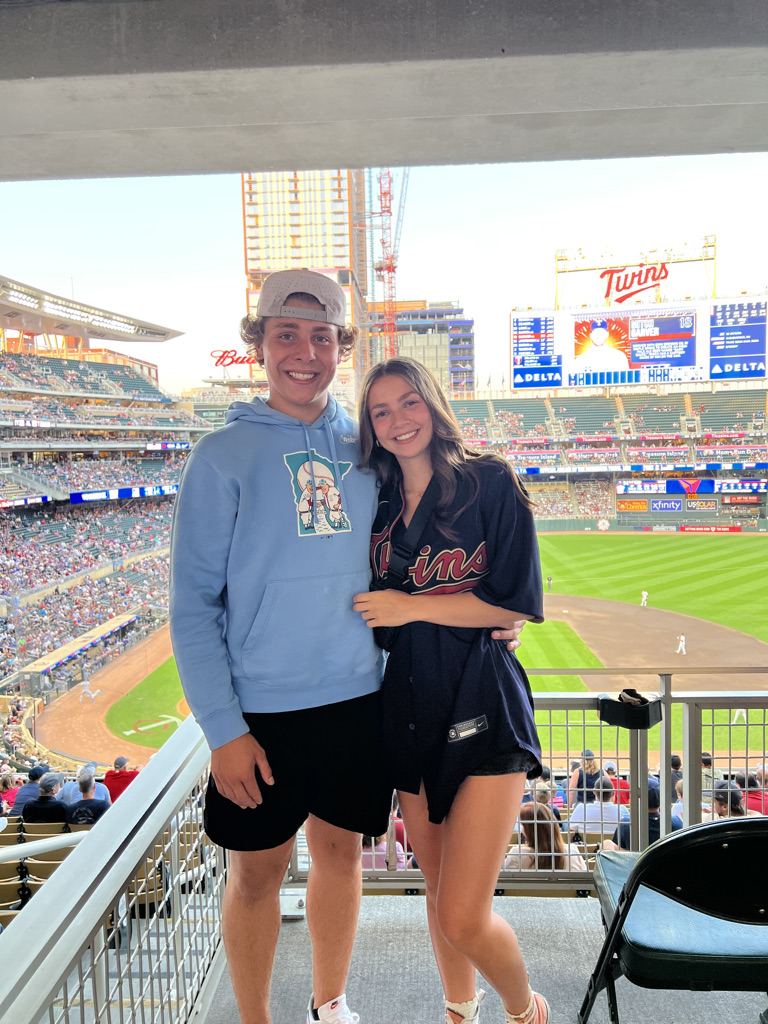 Zach and Allison spent some time at a Twins game last summer.