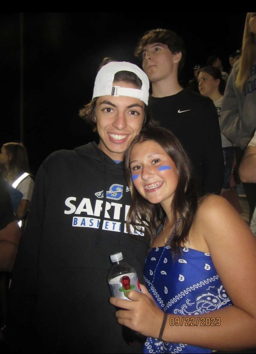 Sam Lunde and Caitlyn Burns have been together for over year here at Sartell.