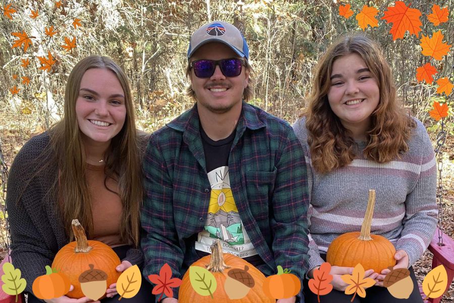 The Wollum family, who are all Sabres, makes time every year to head out to the pumpkin patch. 