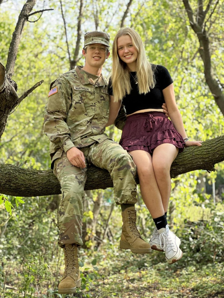 Riley and her boyfriend Paul spending time together before he went off to basic training for the National Guard.