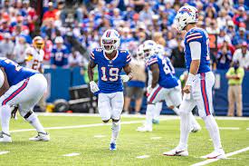 Josh Allen plays for the Bills, and they are predicted to destroy the Giants. 
