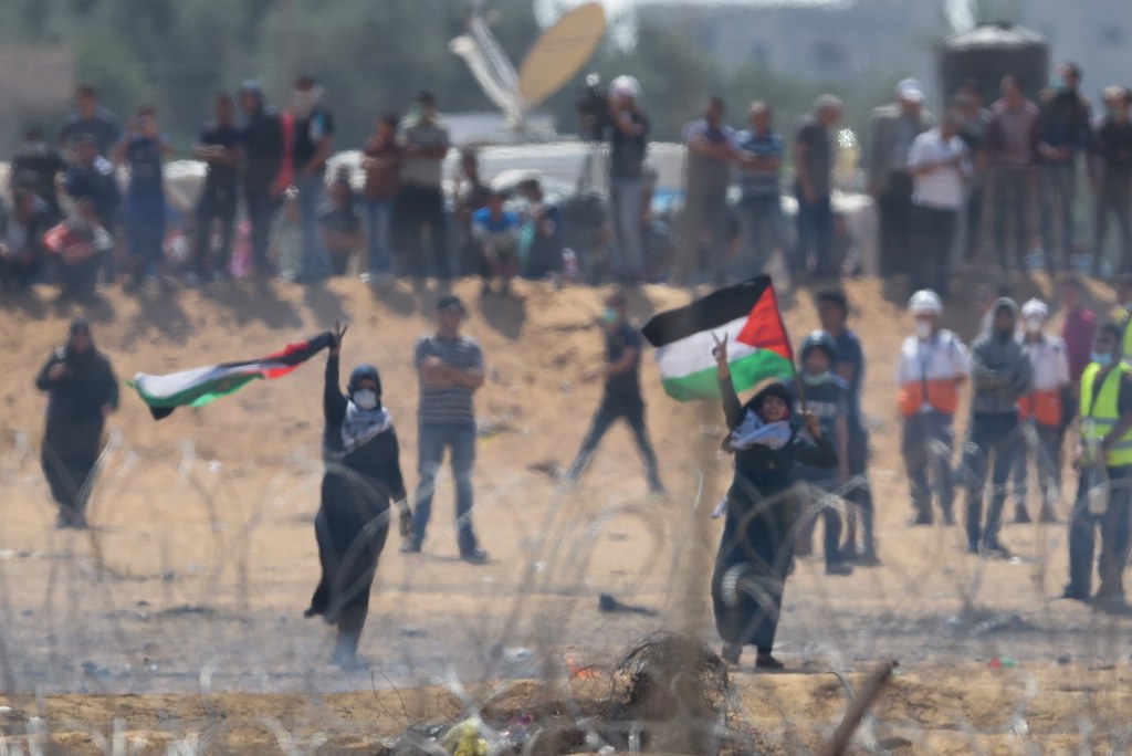 Palestinians riot in Gaza to show their resistance against the Israeli government