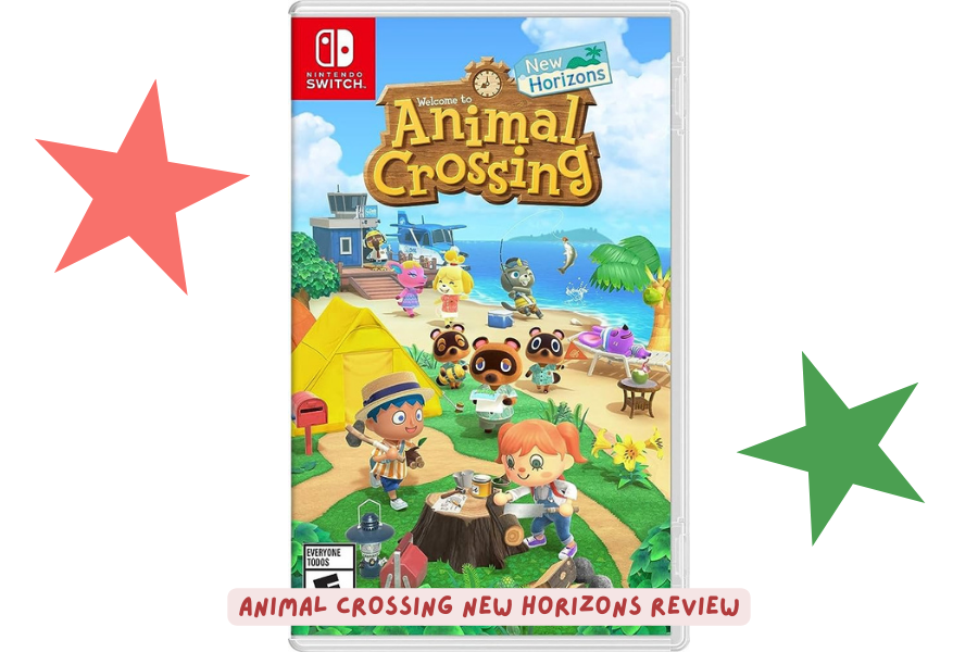 I am reviewing the video game called Animal Crossing New Horizons.