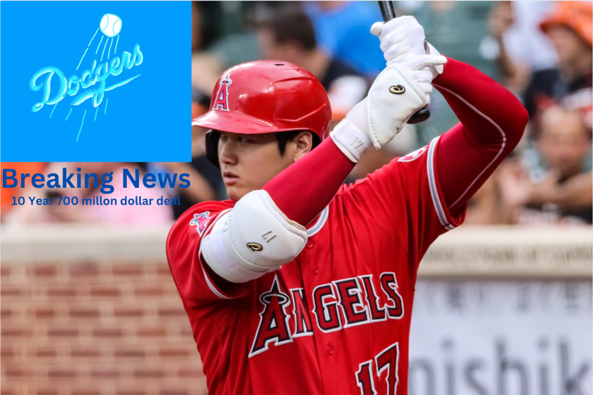 Shohei Ohtani signs a record breaking deal with the Dodgers. Shohei Ohtani by Kariya Mogami is licensed under CC BY-SA 2.0.