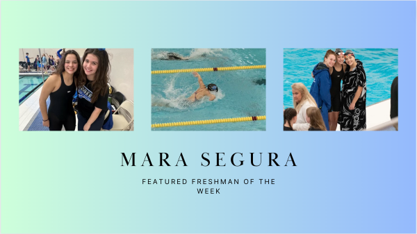 Mara Segura at various different swim meets this past swim season. (Photos used with permission from Mara Segura and Ashlyn Swanson)