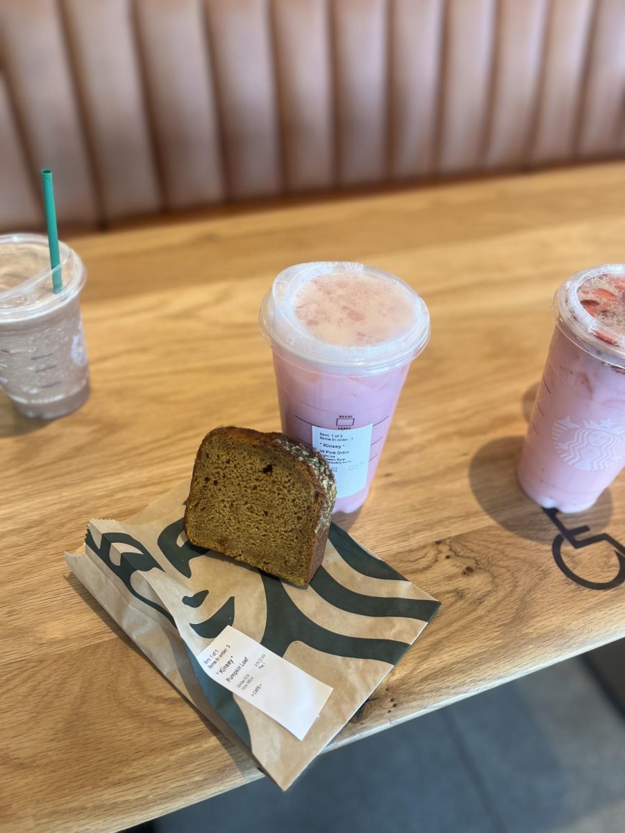 Sartell Senior, McKinzie Cusipag, likes to get a pink drink with her pumpkin and pepita loaf! 