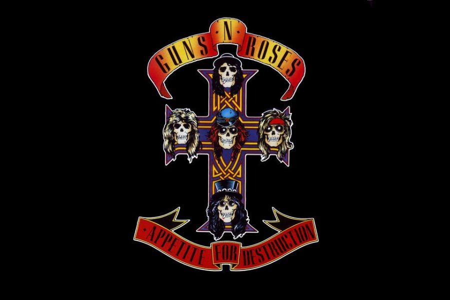 Guns N Roses 1987 debut album Appetite for Destruction. Guns N Roses - Appetite For Destruction by Lawren is licensed under Some Rights Reserved