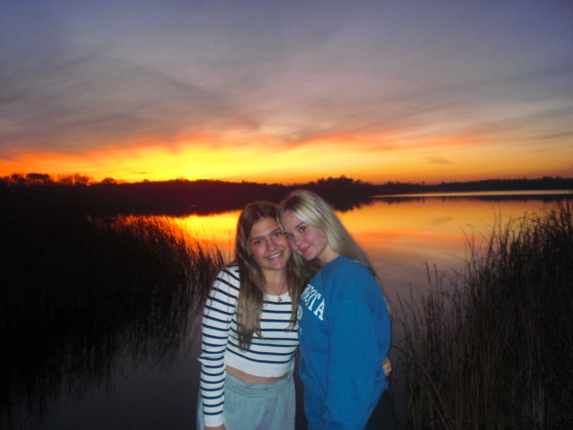 Senior Sophia Simonsen and Junior Kaya Johnson enjoy the beautiful lake before it freezes. 