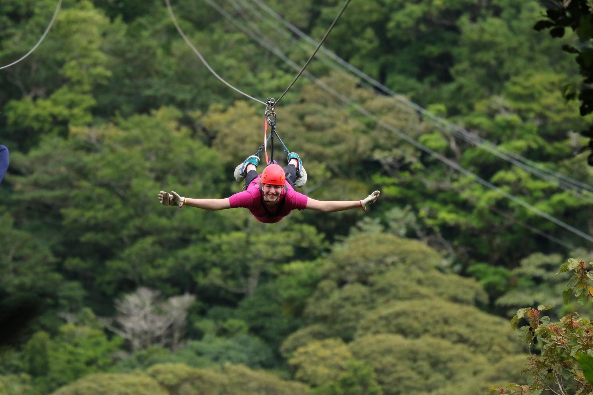 Isabelle Schlangen is Ziplining on the Schools Trip to Costa Rica during the 2023-2024 School Year. (Photo used with Permission from Isabelle Schlangen)