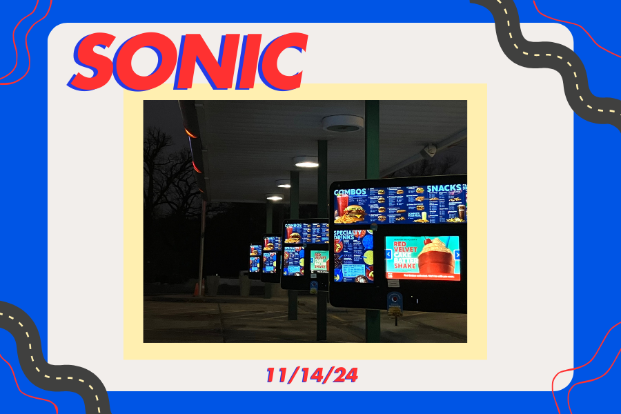 The Sonic parking lot has a lot of menu screens that you can order from. 