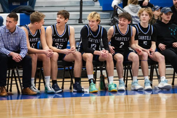 Every year the Sartell boys' basketball team has a senior night where they honor the seniors on the team. (Photo used with permission from Angie Heckman)