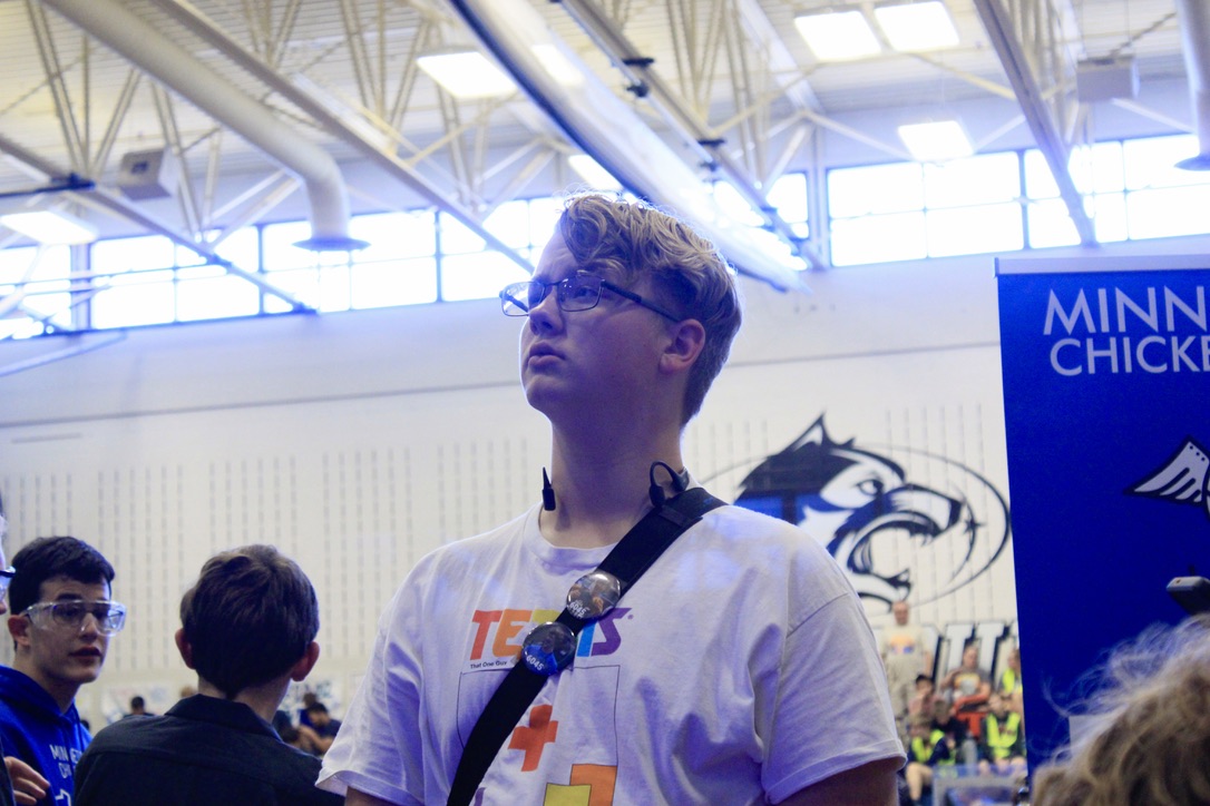 Henry joined the team in 2023 and handles everything media! (Photo used with permission from the 6045 Sabre Robotics Team)