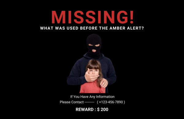 The Amber alert is a loud warning system that pops out on everyone's phone every time after an unlucky event that would keep away a poor child from their family. (Photo generated with canva AI)