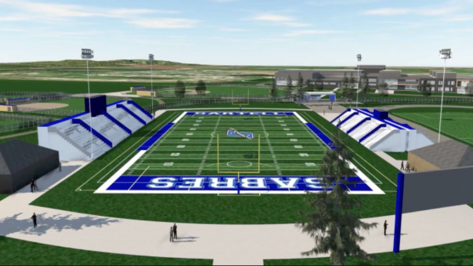 If the Levy gets approved for the Riverview HVAC System remodel and the Outdoor Facilities Phase 2 addition, Sartell High School would have their own football field!