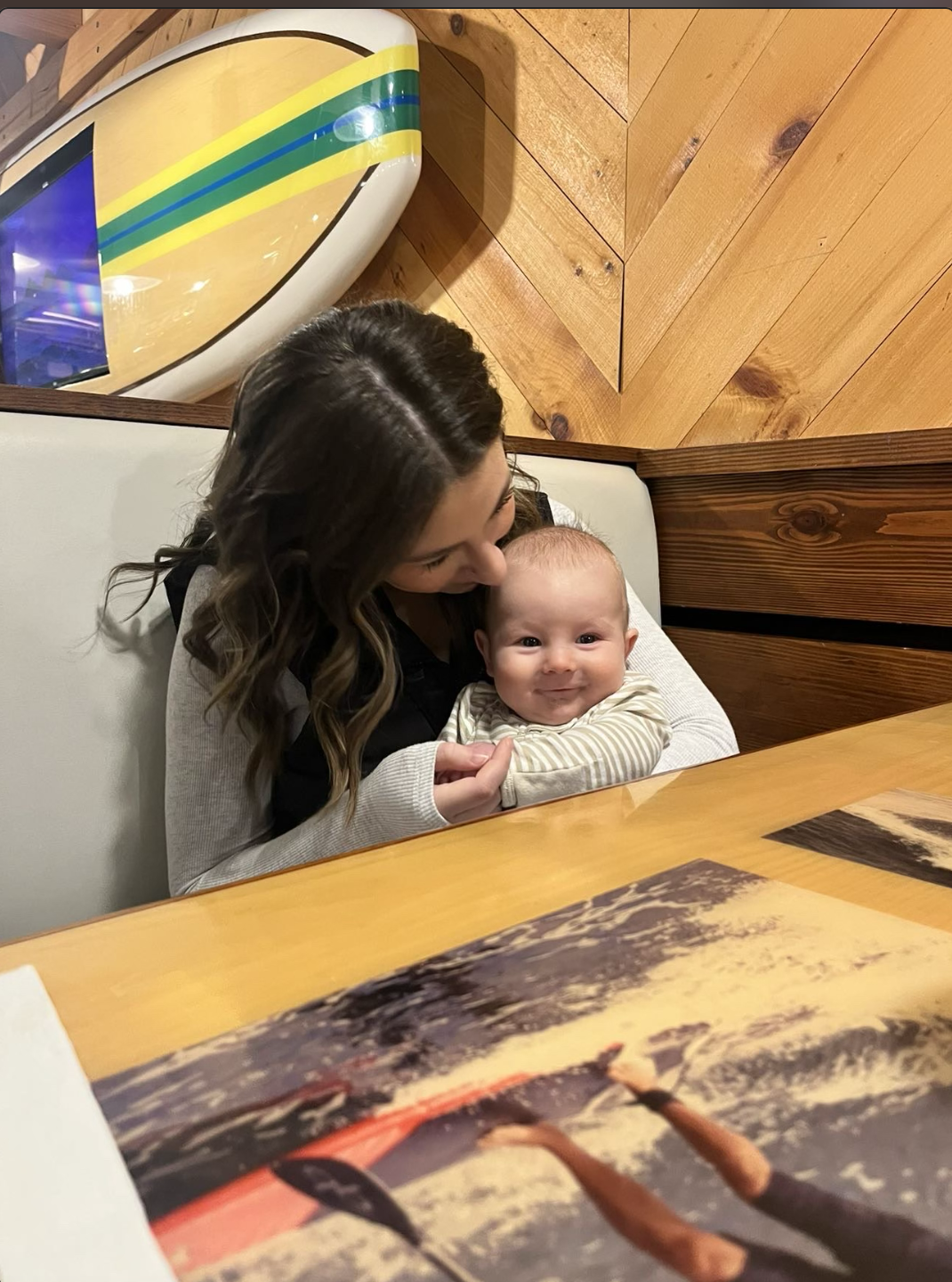 Maleah with her new nephew at the Mall of America. (Photo used with permission by Maleah Forberg)