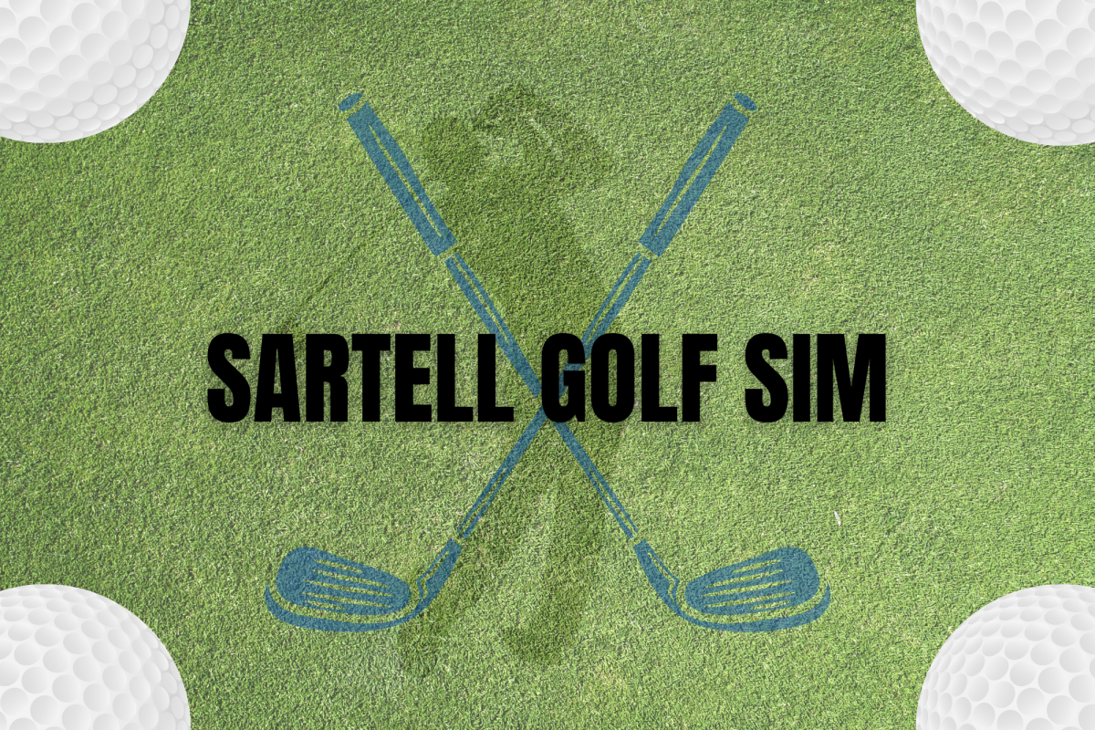 Students can perfect their swing year round at Sartell's newest golf simulator.