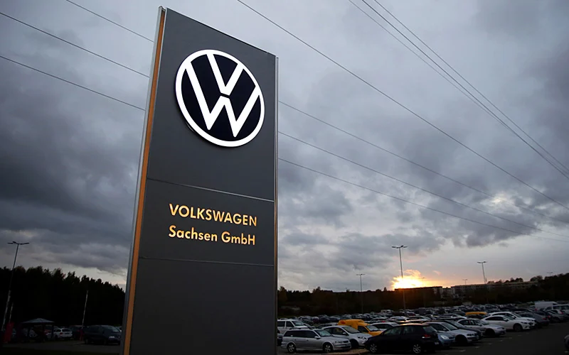 Volkswagon dealership in Germany that is struggling with competition. Volkswagen to focus on e-cars to woo the climate-conscious by AFP is licensed under CC by 4.0.

