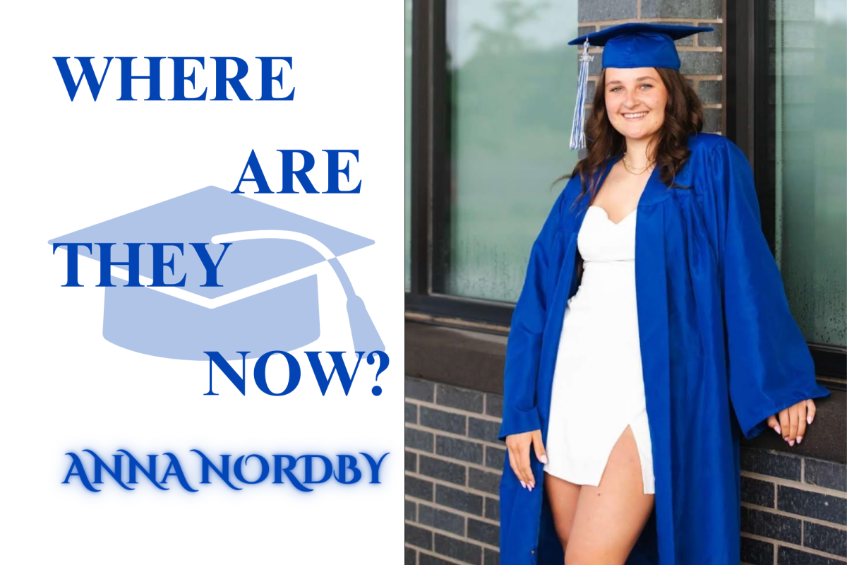 Sartell alumni Anna Nordby smiles for her senior picture at Sartell High School. (Photo used with permission from Anna Nordby)