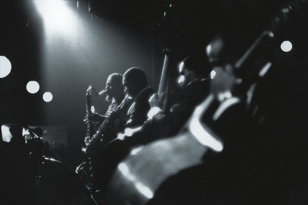 John Coltrane playing the Village Gate, NYC, 1961. (Fair use photo by Lee Tanner)