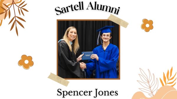Spencer Jones accepting his diploma on graduation day. (Photo used with permission from Spencer Jones)