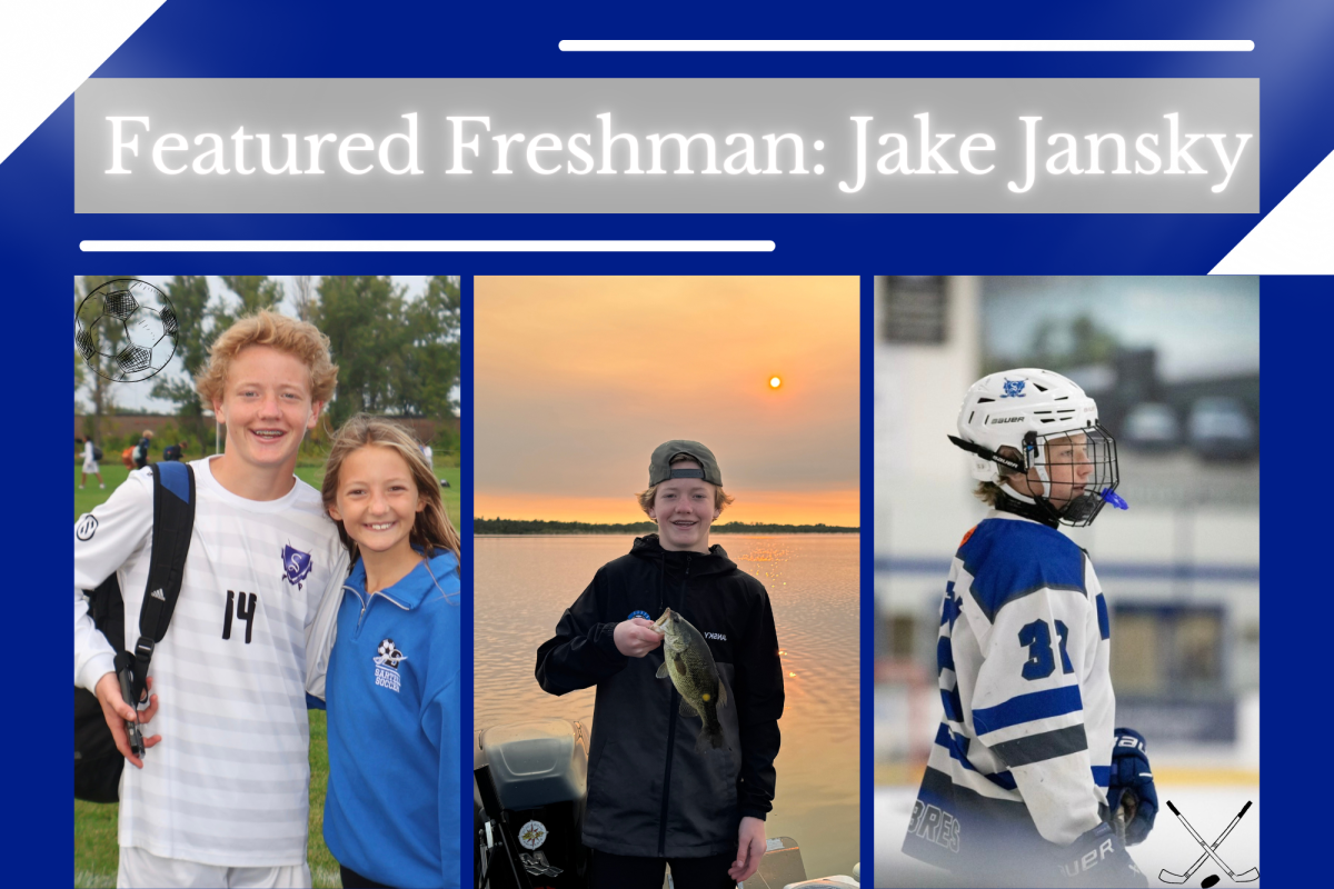 Jake Jansky poses with his sister after his soccer game, fishing at his cabin, and playing hockey at Bernicks Arena. (Photo used with permission from Jake Jansky)
