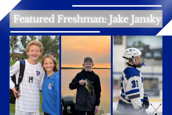 Jake Jansky poses with his sister after his soccer game, fishing at his cabin, and playing hockey at Bernicks Arena. (Photo used with permission from Jake Jansky)