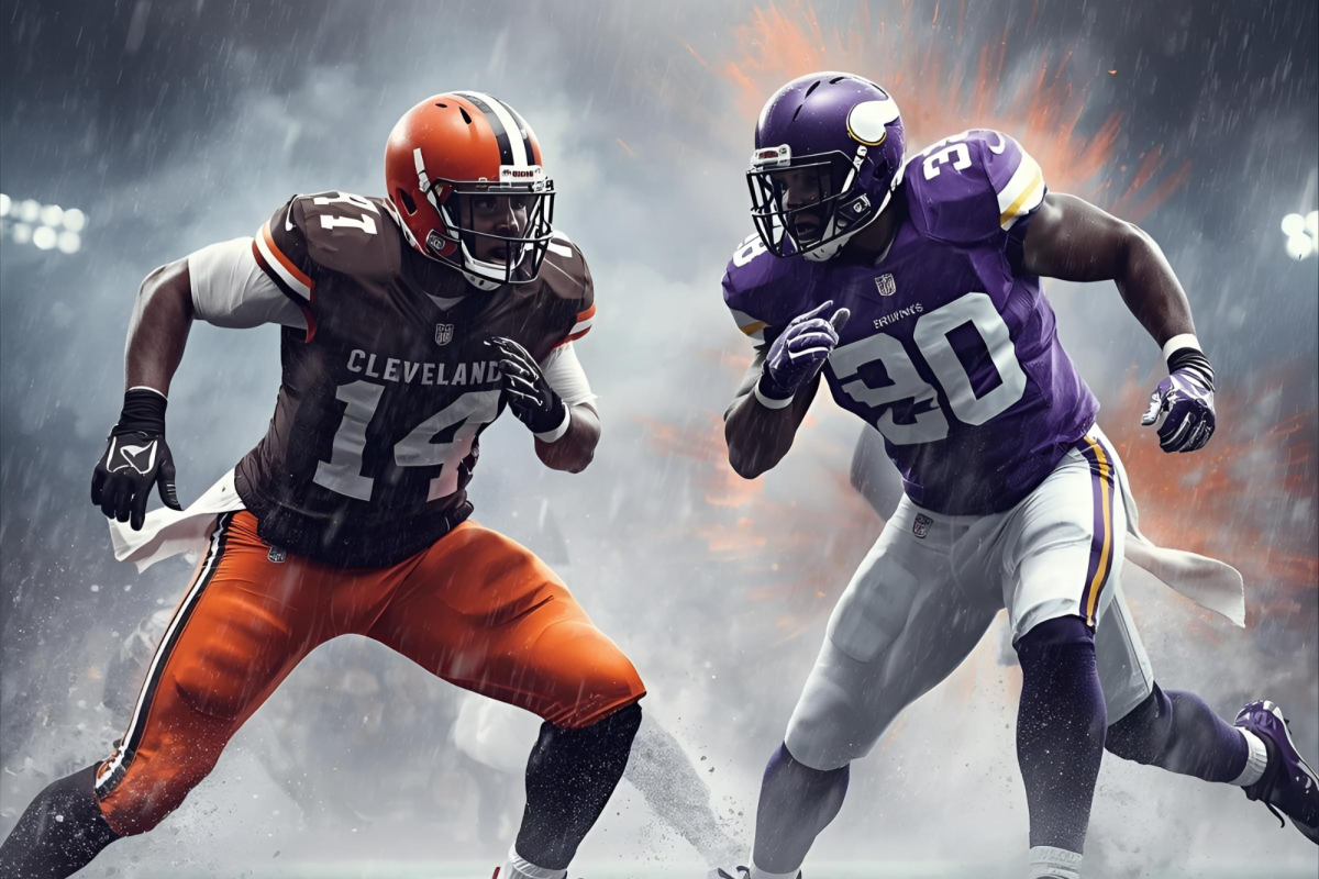 The Minnesota Vikings played the Cleveland Browns this Sunday in Cleveland. (Generated with Canva AI)